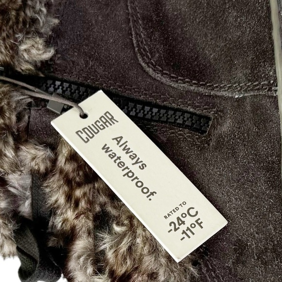 NWT Cougar Waterproof Suede with Faux Fur Dasha Snow Boot Pewter Gray Size 9 - Picture 10 of 13